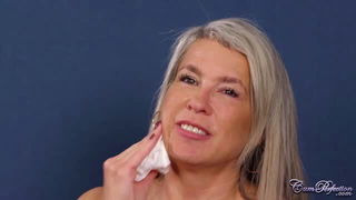 Blonde MILF deepthroat close-up blowjob sex movie