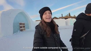 Hermione Potter outside ice hotel xxx scene