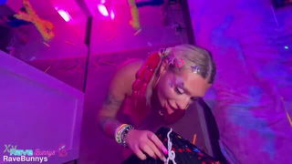 Chanel Luxx red outfit punished porn movie